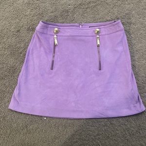 Lavender suede mini skirt in great condition